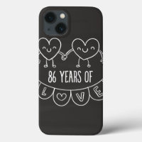 86th Anniversary Gift Chalk Hearts