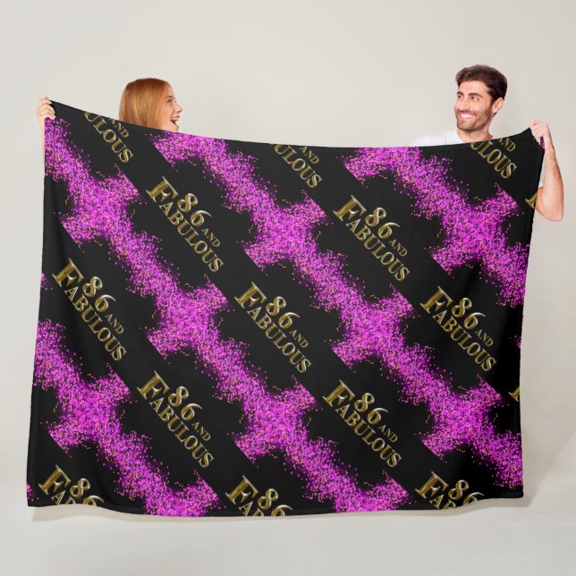 86th Birthday  Fleece Blanket (In Situ)
