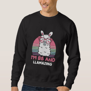 86th Birthday Llamazing Llama 86 Year Old Birthday Sweatshirt