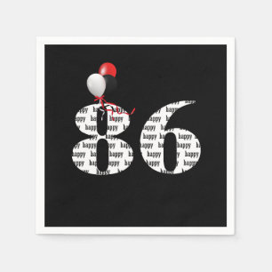 86th Birthday party balloons Napkin