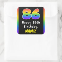 86th Birthday: Rainbow Spectrum # 86, Custom Name