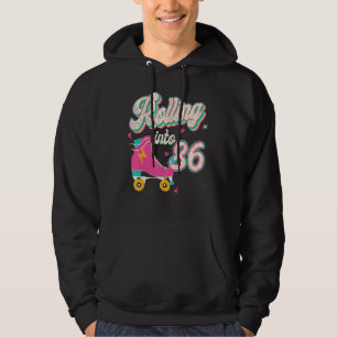 86th Birthday Roller Skates Rolling Into 86 Years Hoodie