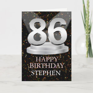 86th Birthday Spotlights Add A Name Card