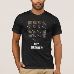 86th Birthday T-Shirt with Candles
