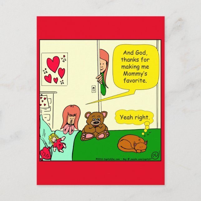 874 Mum's favourite child cartoon Postcard (Front)