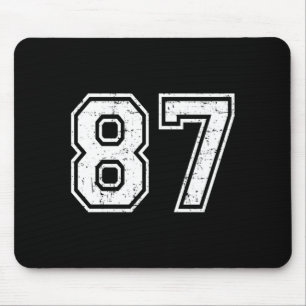 87 Number Eighty-Seven Team Sports Nge Varsity Mouse Pad