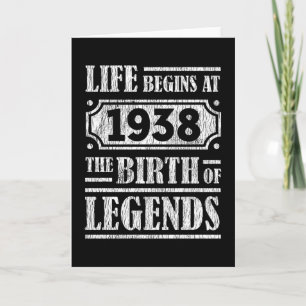 87 Year Old 1938 Birth Of Legend 87th Birthday Card