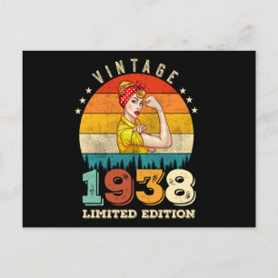 87 Year Old Bday 1938 Vintage 87th Birthday Women Postcard