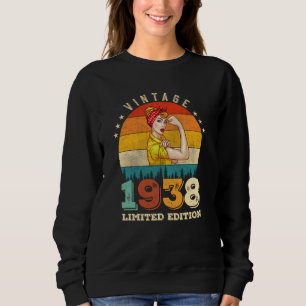 87 Year Old Bday 1938 Vintage 87th Birthday Women Sweatshirt