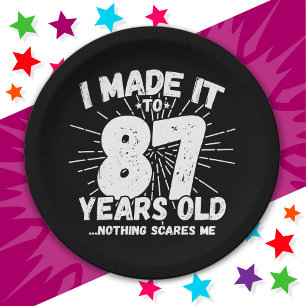 87 Year Old Sarcastic Meme Funny 87th Birthday Paper Plate