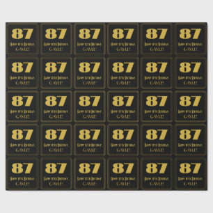 87th Birthday – Art Deco Inspired Look "87" & Na Wrapping Paper
