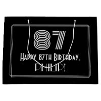 87th Birthday — Art Deco Inspired Look "87" & Name