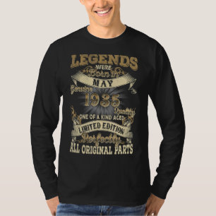 87th Birthday Legends Born May 1935 Vintage 87 Yr T-Shirt