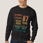 87th Birthday Men Women Funny 87 Years Old Sweatshirt<br><div class="desc">87th Birthday Men Women Funny 87 Years Old</div>