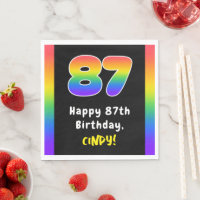 87th Birthday: Rainbow Spectrum # 87, Custom Name