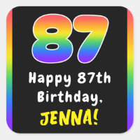 87th Birthday: Rainbow Spectrum # 87, Custom Name