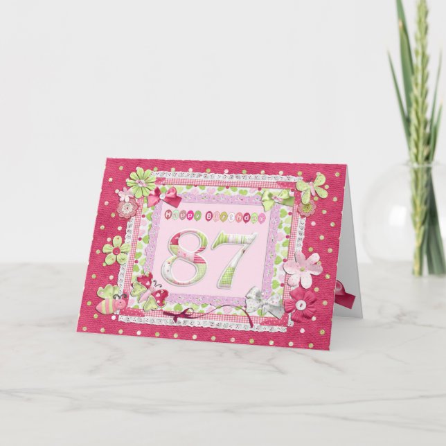 87th birthday scrapbooking style card (Front)