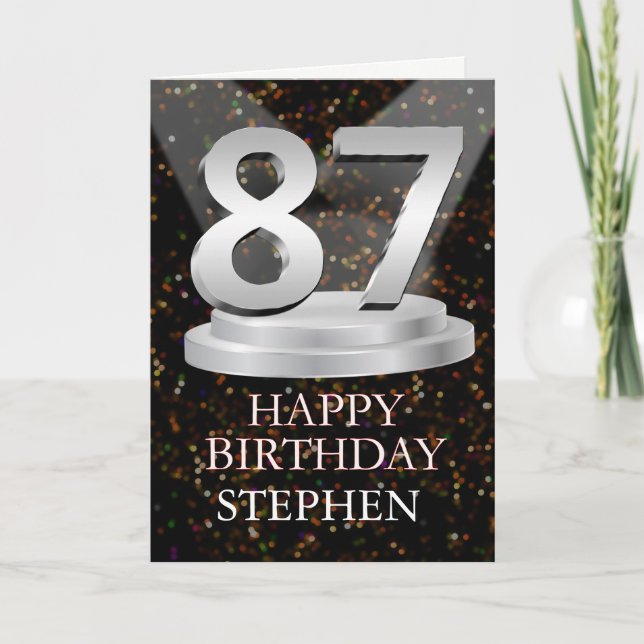 87th Birthday Spotlights Add A Name Card (Front)