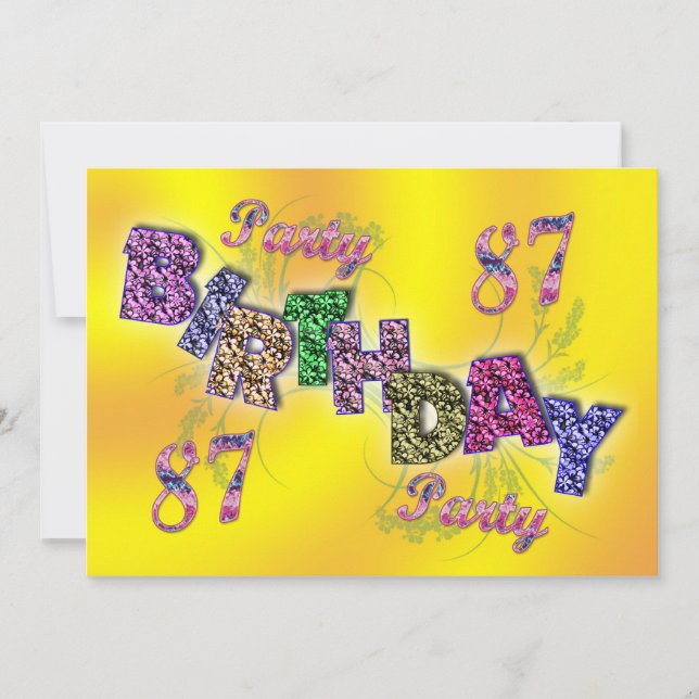 87th party invitation (Front)