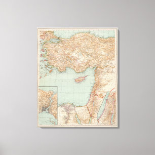 8889 Turkey, Syria, Palestine Canvas Print