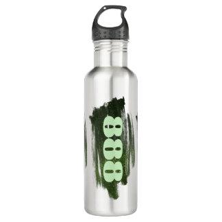 888 Green Glitter Number Abundance Manifestation 710 Ml Water Bottle