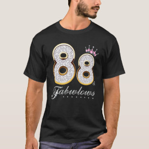 88 & Fabulous 88 Years Old 88th Birthday Diamond C T-Shirt