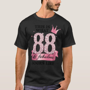 88 & Fabulous I Pink White Party Group Candid Phot T-Shirt