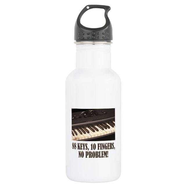 88 Keys, 10 Fingers, No Problem! 532 Ml Water Bottle (Front)