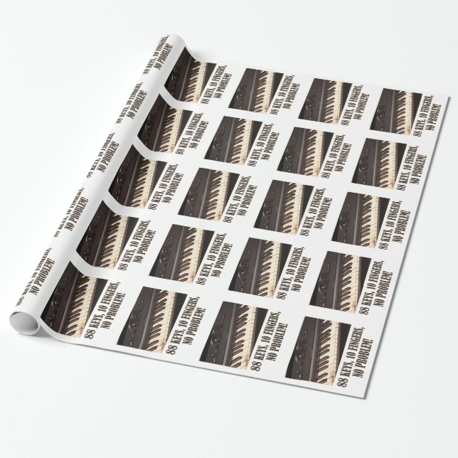 88 Keys Wrapping Paper (Unrolled)