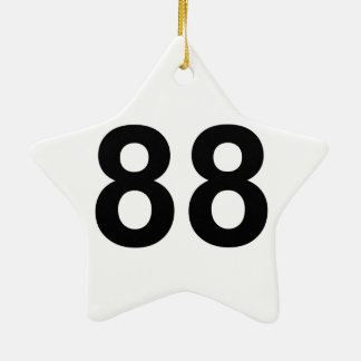88 - number eighty-eight ceramic tree decoration