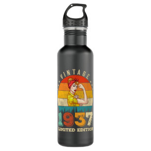 88 Year Old Bday 1937 Vintage 88th Birthday Women 710 Ml Water Bottle