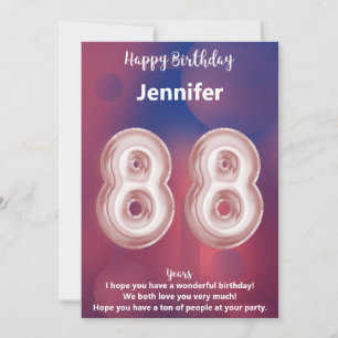 88 year old Happy Birthday card