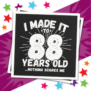 88 Year Old Sarcastic Meme Funny 88th Birthday Napkin