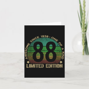 88 Year Old Vintage 1938 Limited Edition 88th Birt Card