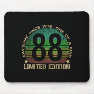 88 Year Old Vintage 1938 Limited Edition 88th Birt Mouse Pad