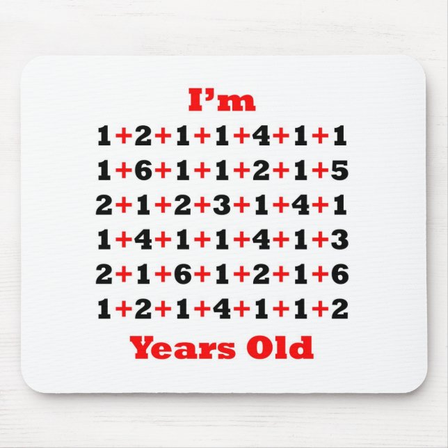 88 Years old Blk Red Mouse Pad (Front)