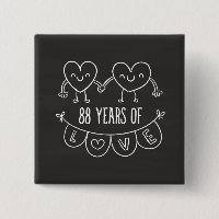 88th Anniversary Gift Chalk Hearts
