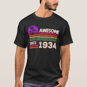 88th Birthday Men Women Awesome Since 1934 T-Shirt