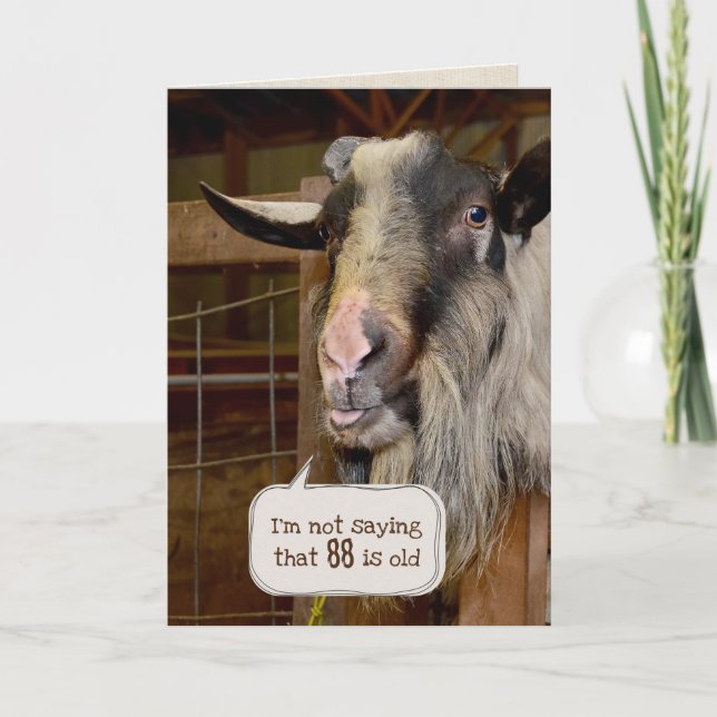 88th Birthday Old Goat  Card (Front)