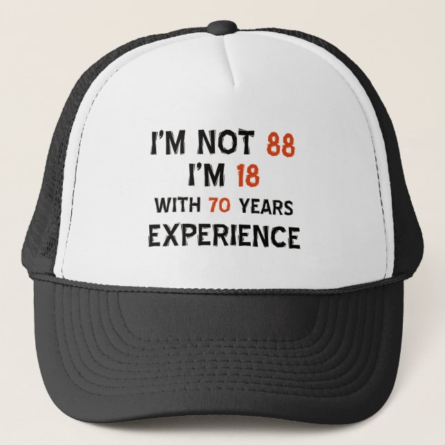 88th cool birthday designs trucker hat (Front)