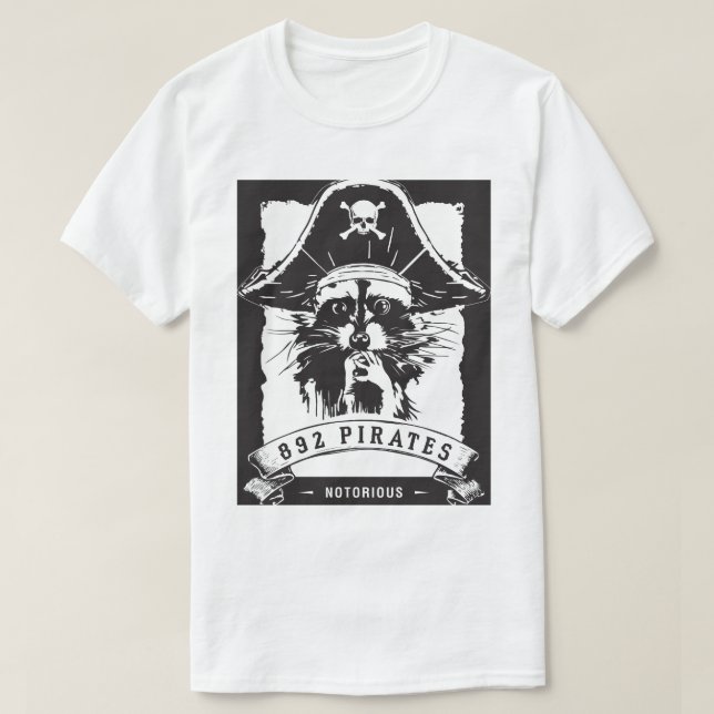 892 Racoon Pirate T-Shirt (Design Front)