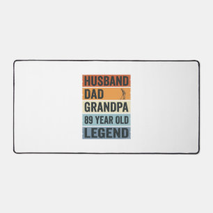 89 Year Old Husband Dad Grandpa Legend Shirt_1 Desk Mat