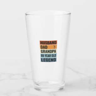 89 Year Old Husband Dad Grandpa Legend Shirt_1 Glass