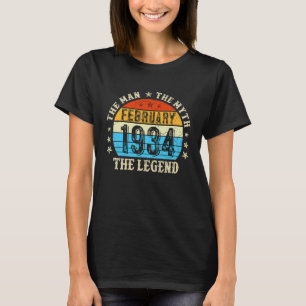 89 Year Old The Man Myth Legend February 1934 89th T-Shirt