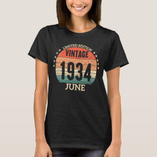 89th Birthday Awesome Since June 1934 89 Year Old T-Shirt