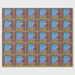 89th Birthday: Fun, Urban Graffiti Inspired Look Wrapping Paper
