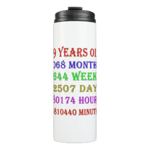 89th Birthday Milestones Thermal Tumbler