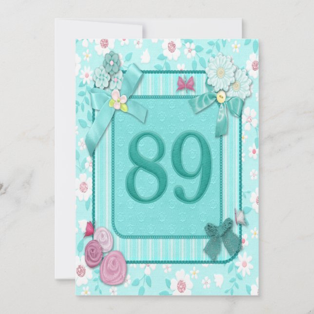 89th birthday party invitation (Front)