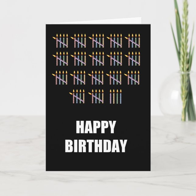 89th Birthday with Candles Card (Front)