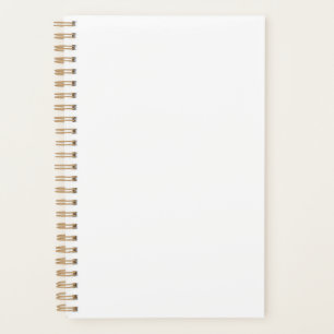 8.5"x5.5" Gold Spiral Soft Cover Notebook Notepad Planner